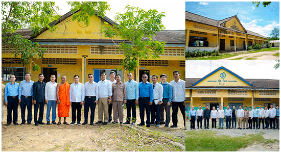 ឯកឧត្តមអ្នកឧកញ៉ា ម៉ម វណ្ណឌី ដឹកនាំក្រុមការងារចុះពិនិត្យ និងវាយតម្លៃអគារសិក្សាចំនួន ៩ ក្នុងស្រុកសំរោង ខេត្តតាកែវ ដើម្បីកំណត់អាទិភាពជួសជុល និងសាងសង់ឡើងវិញ
